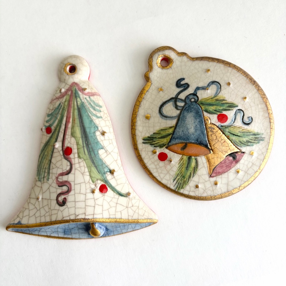 VTG Veneto Flair | Hand Painted Christmas Ornaments ITALY 1976